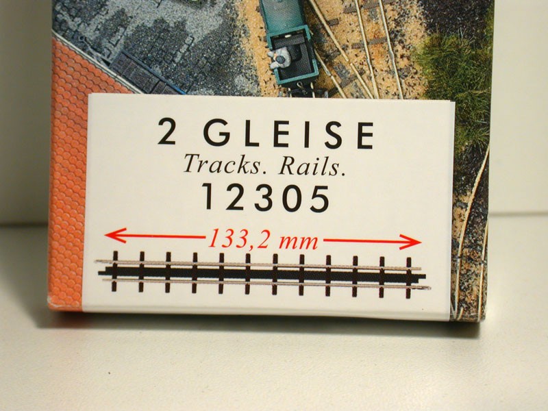 Die Feldbahn voies troites 2 rails droits long. 133.2mm chacun