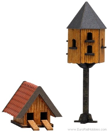 Pigeonnier et maisonnette pour oies en kit bois vritable 15 x 52mm et 20x20x18mm