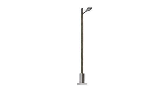 Lampadaire de rue et route lumire jaune mt en bois haut 90mm