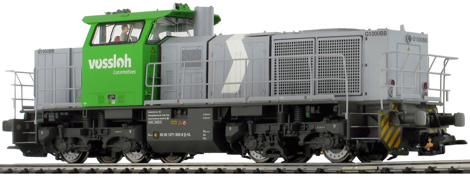 Locomotive Diesel Vossloh G1000 livre Vossloh grise cabine verte digital sound DCC et AC Motorola