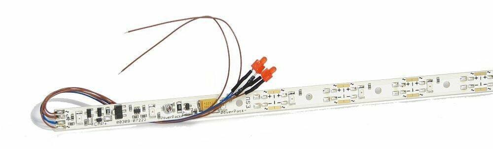 Barrette dclairage intrieur pour voiture voyageur avec dcodeur DCC/MM idem  rf. 50702 mais prix unitaire pour 10 pices minimum (panachage possible)