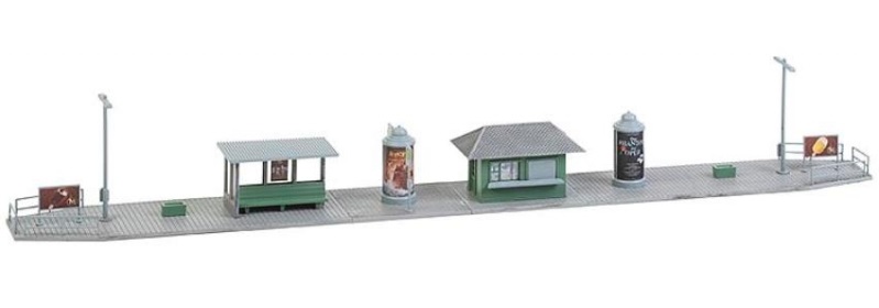 Arrt de bus ou de tramway 1 btiment et 1 abris kiosques rverbres etc. 440x51x64mm en kit