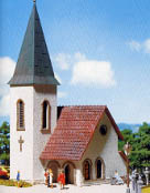 Eglise de village facile  monter possible incorporer cloche 180638 11.7x11.4x20.8cm