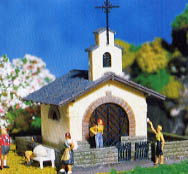 Chapelle de montagne avec parvis 71x71x66mm en kit