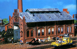 Atelier de rparation ou remise pour locomotives ou atelier de soudure 15.4 x 10.9 x 16.0 cm