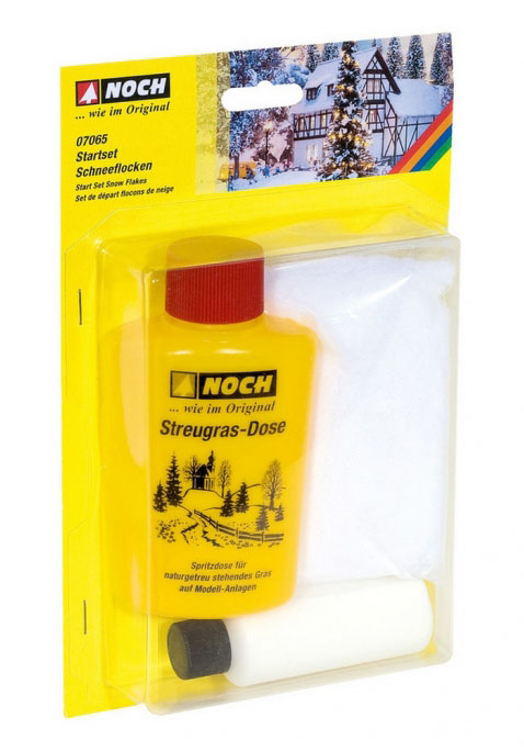 Set de dpart flocons de neige compos de la saupoudreuse rf.08100 50gr. colle neige 25gr. flocon neige pour crer neige brillante et satine