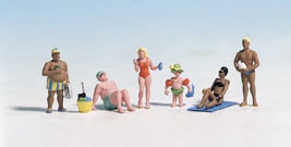Baigneurs au soleil coffret de 6 figurines avec accessoires