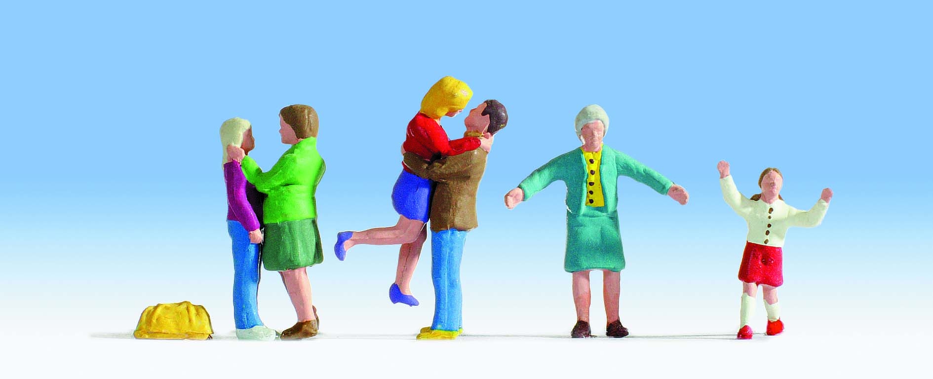 Retrouvailles 6 figurines idales pour quai de gare ou arrt de bus