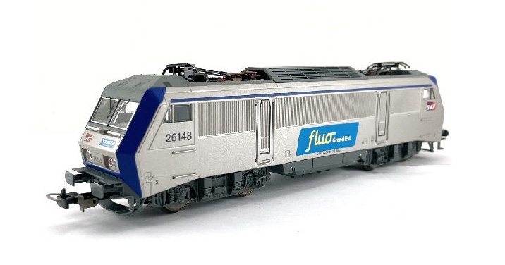 Locomotive électrique SNCF BB26148‚livrée ”fluo GrandEst”‚ DC interface digitale 8 broches‚ ép. VI