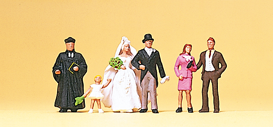 Mariage protestant avec pasteur maris invits enfant 6 figurines