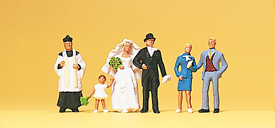 Mariage catholique avec prtre maris invits enfant 6 figurines