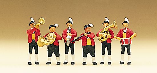 6 musiciens tyroliens avec divers instruments de musique (complment  la rfrence 10206)
