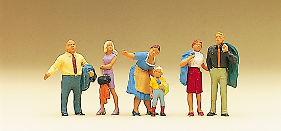 La famille Dupont en visite en voyage coffret de 6 figurines