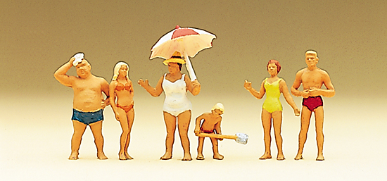 La famille Dupont  la plage coffret de 6 figurines et parasol