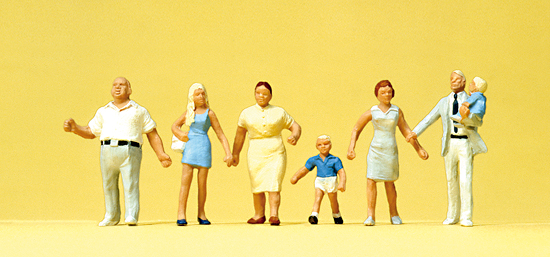 La famille Dupont en promenade ‚ coffret de 6 figurines