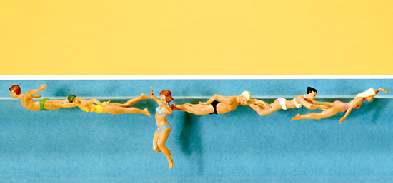 Nageuses et nageurs bote de 6 figurines
