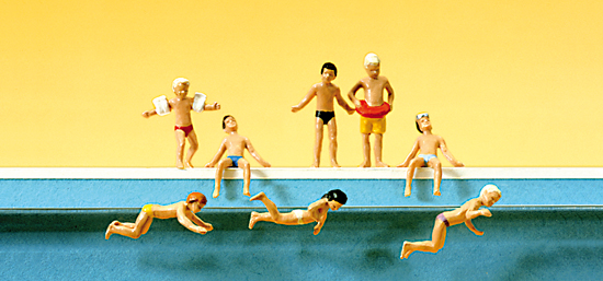 Enfants  la piscine bote de 8 figurines