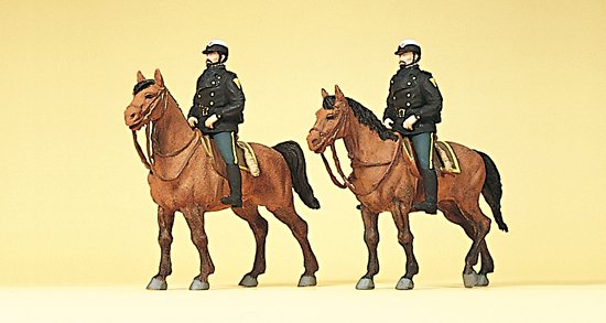 2 policiers US  cheval (2 chevaux)