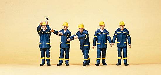 Personnel dintervention technique THW Suisse en uniforme bte de 5 figurines