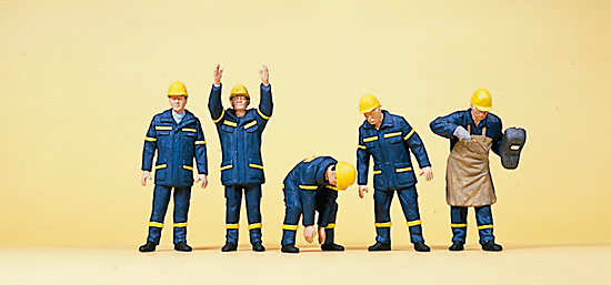 Personnel dintervention THW Suisse en uniforme bte de 5 figurines
