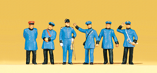 6 figurines  personnel des chemins de fer du Roi de Bavire vers 1900
