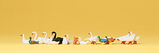 Canards oies et cygnes (18 figurines)