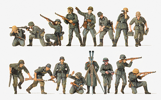 16 fantassins grenadiers voltigeurs avec fusils  peindre arme allemande 1942  nouveau dispponible le ??