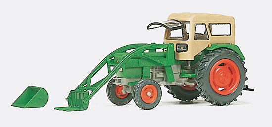 Tracteur agricole DEUTZ D 62 06  pelleteuse frontale avec godet et fourche et cabine ferme