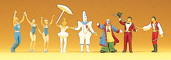 Directeur de piste de cirque (M.Loyal) clowns dompteur artistes 8 figurines avec accessoires