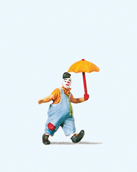 Clown avec parapluie