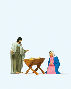Crèche de Noël ‚ Marie ‚Joseph et l’enfant Jésus