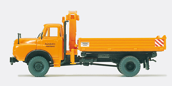 Camion Man 19.321 HAK avec benne basculante sur 3 cots avec grue livre orange travaux routiers en kit   nouveau disponible le ??