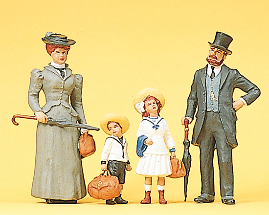 En famille couple avec 2 enfants ‚ vers 1900