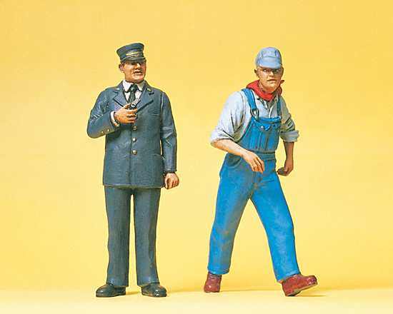 2 figurines personnel de chemin fer US