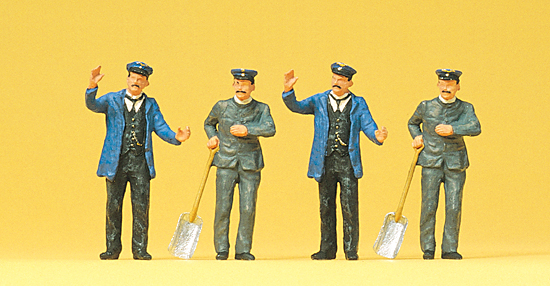 Conducteurs de locomotives Chaufeurs et machinistes (4 figurines)