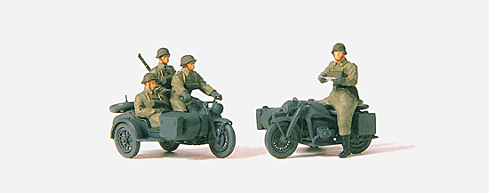 2 side-cars et 5 soldats allemands 1939-45 à peindre‚ ‚ à nouveau disponible le ???