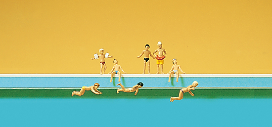 8 enfants  la piscine