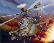 Hlicoptre de combat type  AH-64 A/B/C Apache de larme US gamme Minitanks en kit