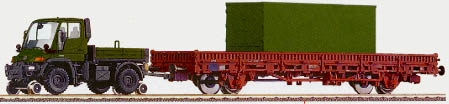 ROCO Minitanks KFOR unimog+wagon  ranchers avec container