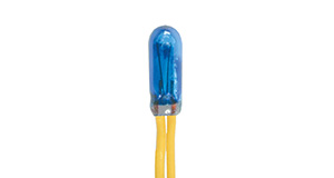 2 ampoules feu bleu type 3/4 diam. 2.3mm  12V 50mA